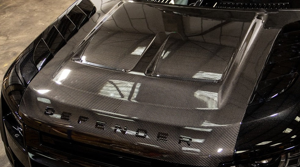 Land Rover Defender L663 SVR Style Carbon Fibre Bonnet